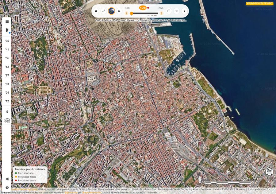 Mappa satellitare di Palermo come base cartografica