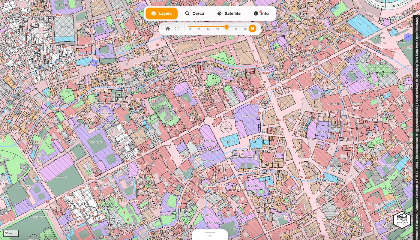 Esempio con Numeri Civici e Zone OMI attivi insieme alla zonizzazione